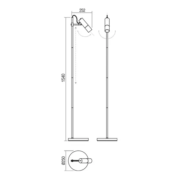 Лампион PIVOT 01-2370 Redo 1xGU10 | Osvetlenieto.bg
