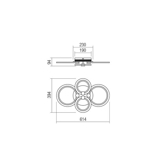 LED Плафон MERCURY 01-1763 Smarter 54W 3000K-6000K | Osvetlenieto.bg