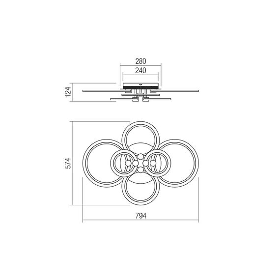 LED Плафон MERCURY 01-1764 Smarter 103W 3000K-6000K | Osvetlenieto.bg
