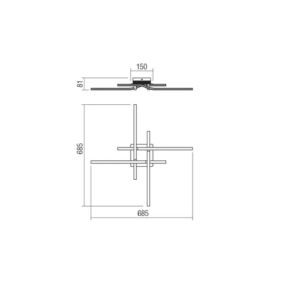 LED Плафон MESH 01-1621 Smarter 38W 4000K | Osvetlenieto.bg