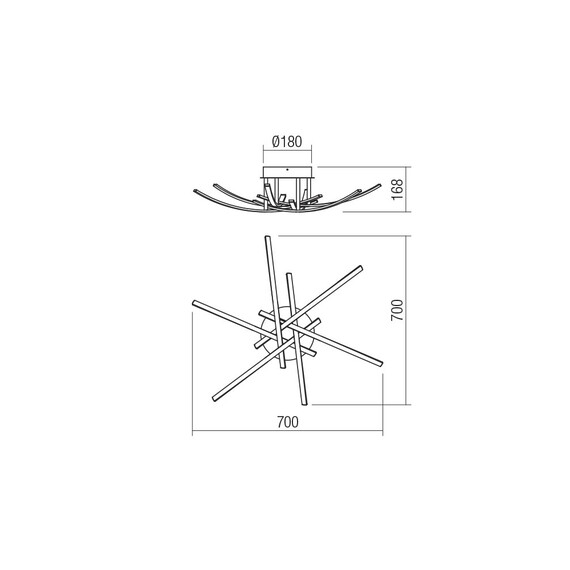 LED Плафон SPATHA 01-2187 Smarter 36W 3000K | Osvetlenieto.bg