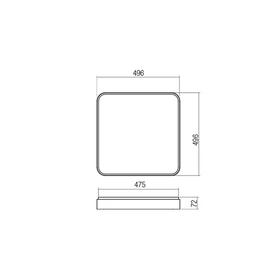 LED Плафон YOMO 01-2579 Redo 60W 3000K | Osvetlenieto.bg