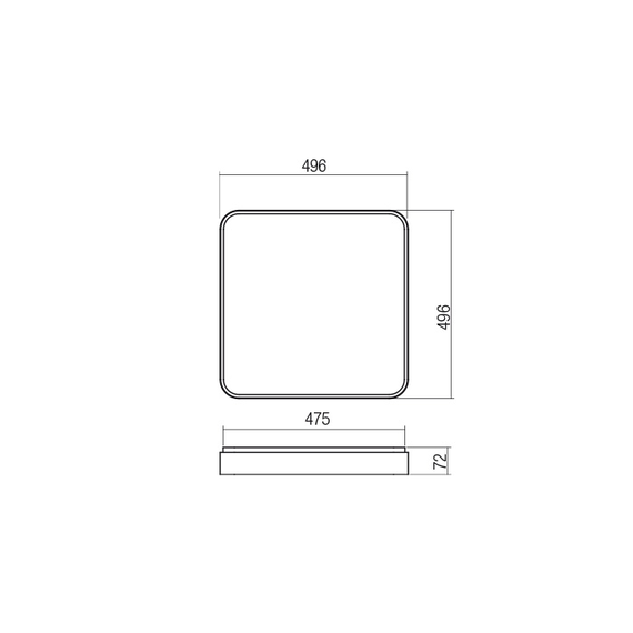 LED Плафон YOMO 01-2580 Redo 60W 3000K | Osvetlenieto.bg