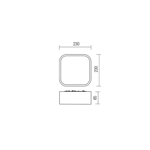 LED Плафон за баня SCREEN IP 01-2497 Redo 15W 3000K | Osvetlenieto.bg