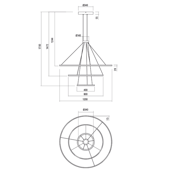 LED Полилей ORBIT 01-2482-TRIAC Redo 151W 4000K | Osvetlenieto.bg