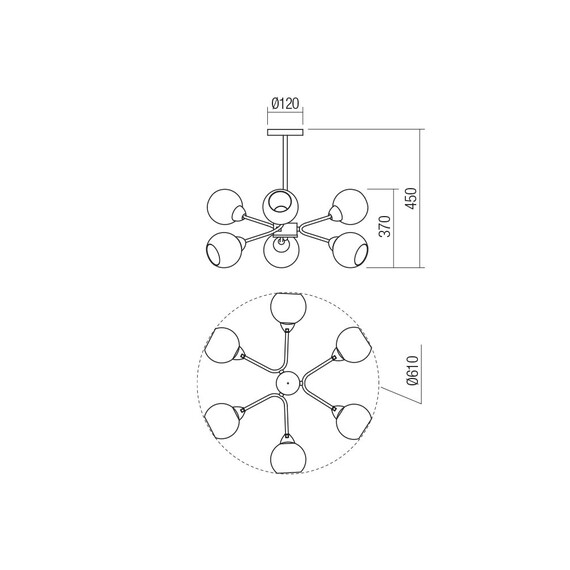 Плафон PLURI 02-976 Smarter 6xE27 | Osvetlenieto.bg