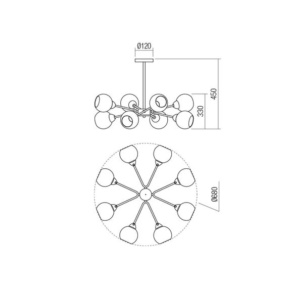 Плафон PLURI 02-977 Smarter 8xE27 | Osvetlenieto.bg Плафон PLURI 02-977 Smarter 8xE27 | Osvetlenieto.bg