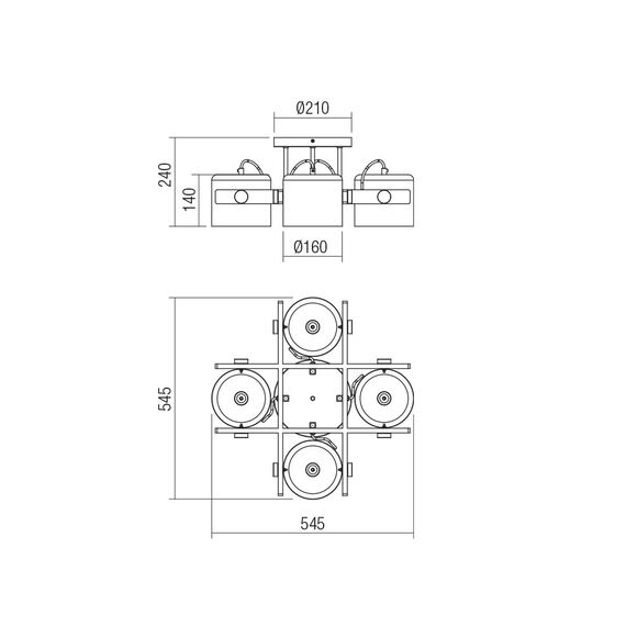 Плафон POOH 01-2401 Smarter 4xE27 | Osvetlenieto.bg