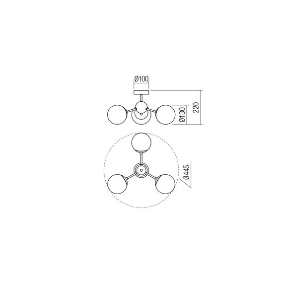 Плафон SEMIA 01-2176 Smarter 3xE14 | Osvetlenieto.bg