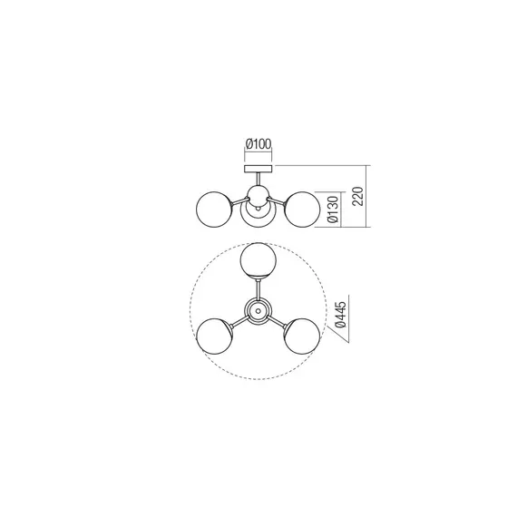 Плафон SEMIA 01-2176 Smarter 3xE14 | Osvetlenieto.bg