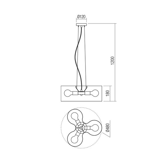 Полилей FORMI 01-1990 Smarter 3xE27 | Osvetlenieto.bg