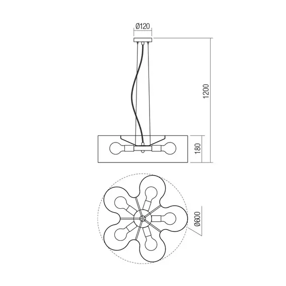 Полилей FORMI 01-1991 Smarter 5xE27 | Osvetlenieto.bg
