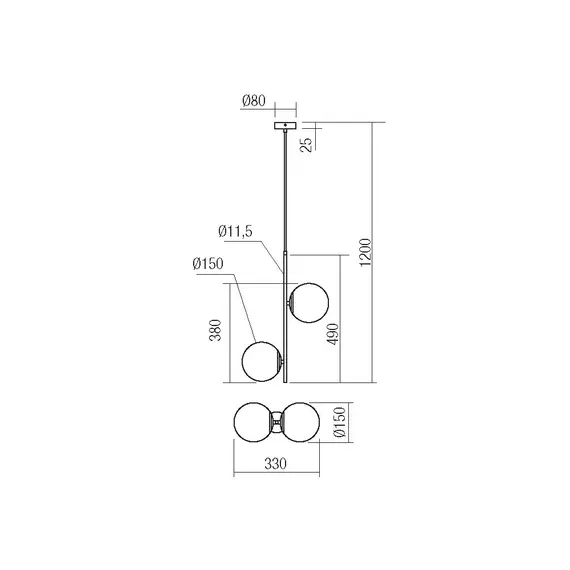 Полилей NIVA 01-2625 Smarter 2xE14 | Osvetlenieto.bg