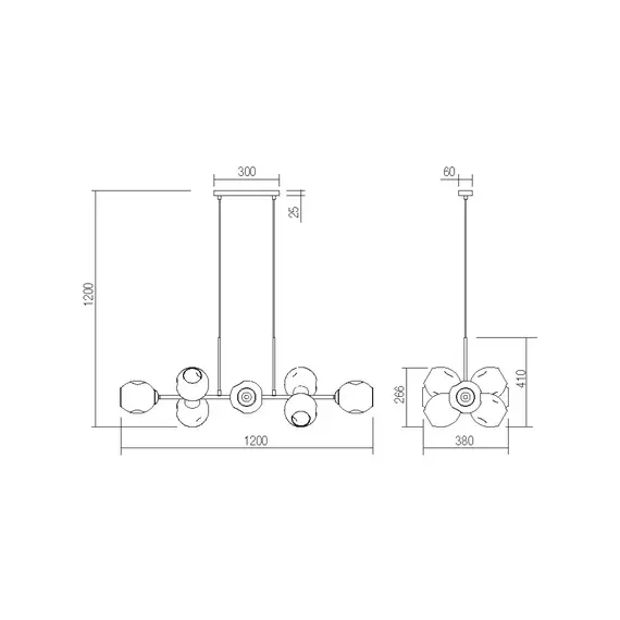 Полилей PIERCE 01-2619 Smarter 6xE27 | Osvetlenieto.bg