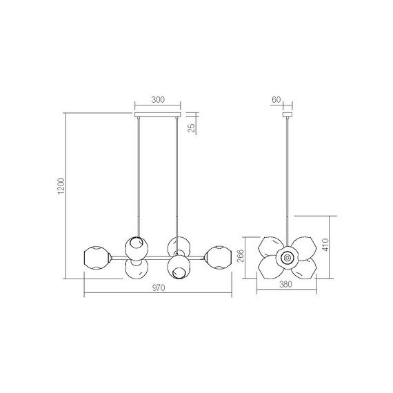 Полилей PIERCE 01-2622 Smarter 8xE27 | Osvetlenieto.bg