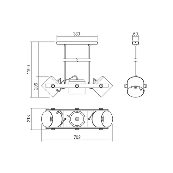 Полилей POOH 01-2403 Smarter 3xE27 | Osvetlenieto.bg