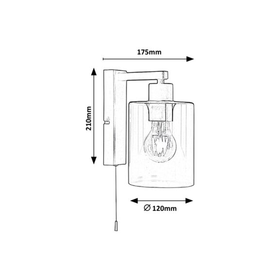 Аплик Miroslaw 5077 Rabalux 1xE27 | Osvetlenieto.bg