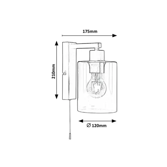 Аплик Miroslaw 5077 Rabalux 1xE27 | Osvetlenieto.bg