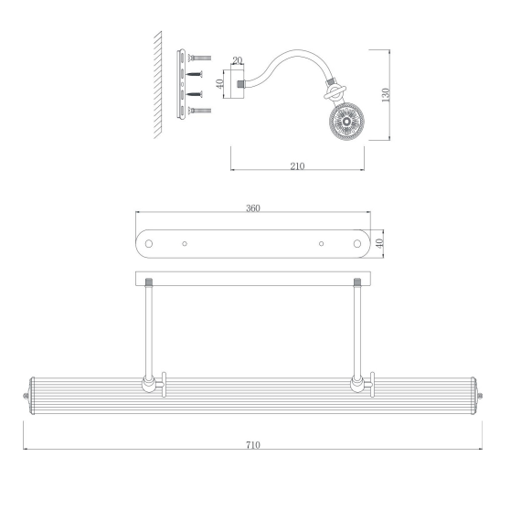 Аплик за картина Govanni Maytoni PIC119-44-R 4xE14 | Osvetlenieto.bg