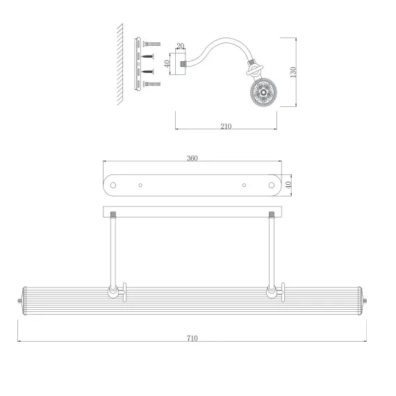 Аплик за картина Govanni Maytoni PIC119-44-R 4xE14 | Osvetlenieto.bg