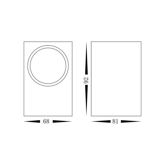 Черен фасаден аплик Boka 1xGU10 IP44 | Osvetlenieto.bg