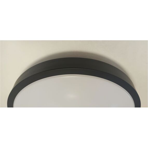 Черен плафон Solen кръг MICROWAVE сензор за движение 2xE27 IP44 | Osvetlenieto.bg