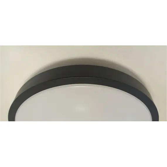 Черен плафон Solen кръг MICROWAVE сензор за движение 2xE27 IP44 | Osvetlenieto.bg