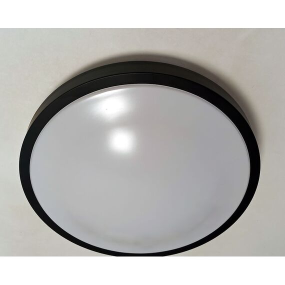 Черен плафон Solen кръг MICROWAVE сензор за движение 2xE27 IP44 | Osvetlenieto.bg