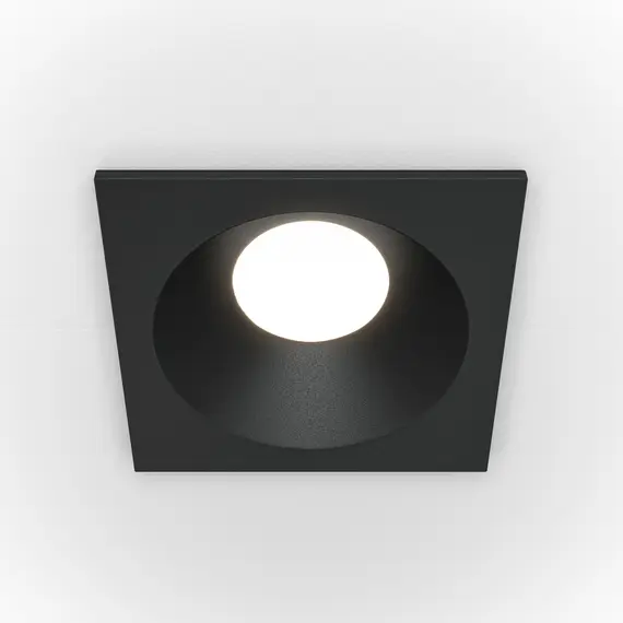 Черна  квадратна луна за баня Zoom Maytoni DL033-2-01B GU10 IP65 | Osvetlenieto.bg