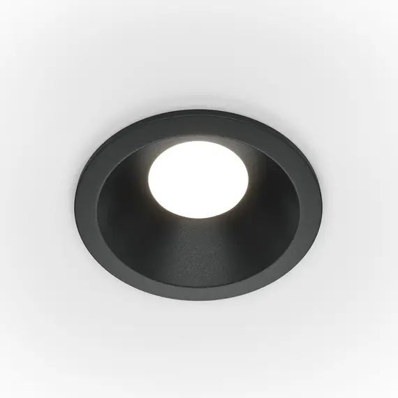 Черна луна за баня кръгла Zoom Maytoni DL032-2-01B GU10 IP65 | Osvetlenieto.bg