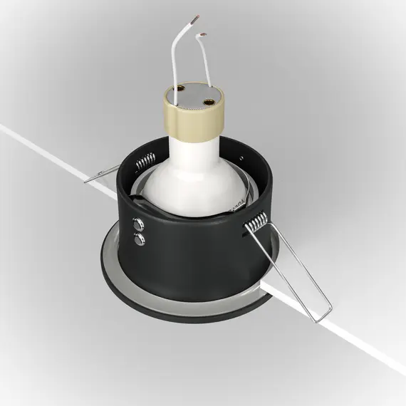 Черна луна за баня кръгла Zoom Maytoni DL032-2-01B GU10 IP65 | Osvetlenieto.bg