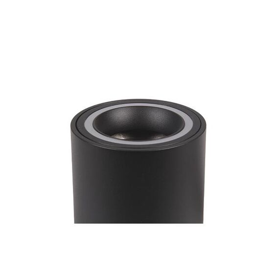 Кръгла черна луна за открит монтаж с подсветка 1xGU10 | Osvetlenieto.bg