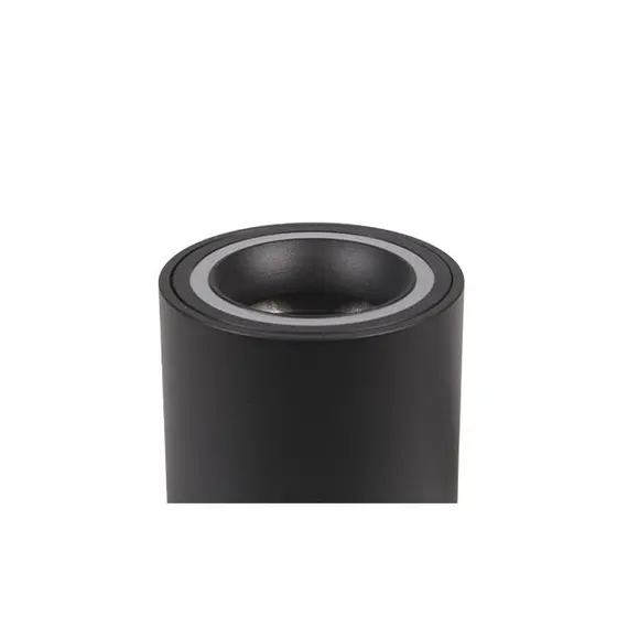 Кръгла черна луна за открит монтаж с подсветка 1xGU10 | Osvetlenieto.bg