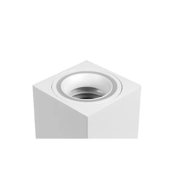 Квадратна бяла луна за открит монтаж с подсветка 1xGU10 | Osvetlenieto.bg