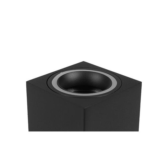 Квадратна черна луна за открит монтаж с подсветка 1xGU10 | Osvetlenieto.bg