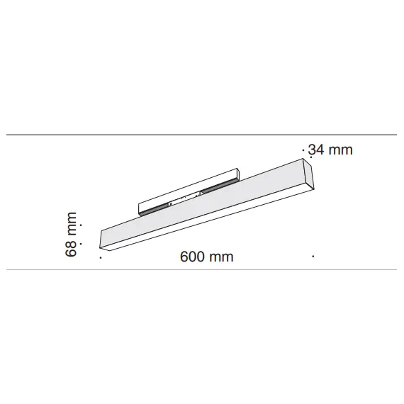 LED осветител за магнитна шина TR012-2-20W3K-B Maytoni 20W 3000K 48V | Osvetlenieto.bg