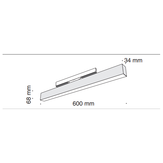 LED осветител за магнитна шина TR012-2-20W3K-B Maytoni 20W 3000K 48V | Osvetlenieto.bg