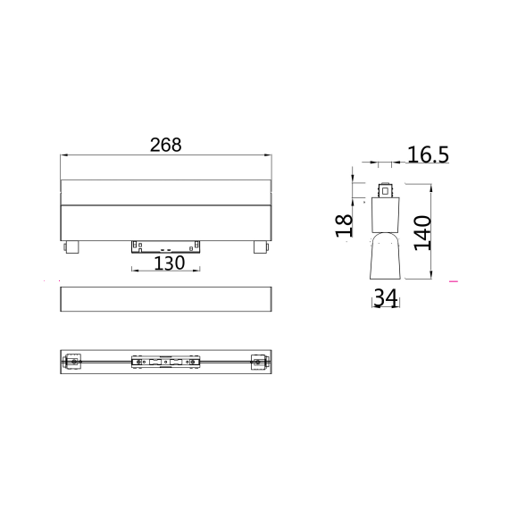 LED осветител за магнитна шина TR013-2-20W3K-B Maytoni 20W 3000K 48V | Osvetlenieto.bg