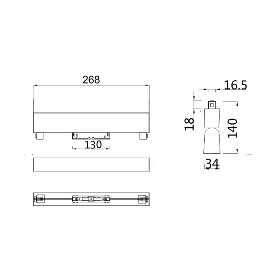 LED осветител за магнитна шина TR013-2-20W4K-B Maytoni 20W 4000K 48V | Osvetlenieto.bg