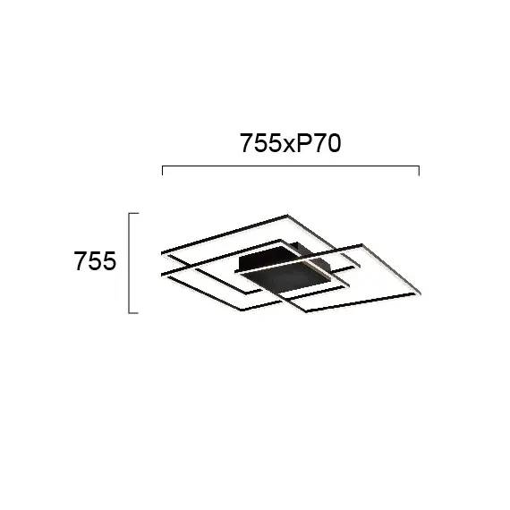 LED Плафон DANIEL 4263400 Viokef 79W 3000K | Osvetlenieto.bg