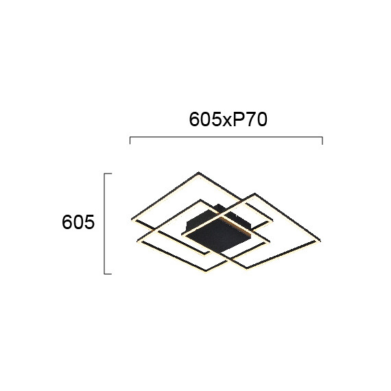 LED Плафон DANIEL 4263500 Viokef 57W 3000K | Osvetlenieto.bg