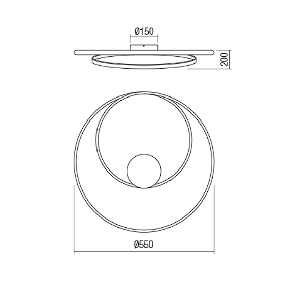 LED Плафон TORSION 01-1791 Redo 3000K | Osvetlenieto.bg