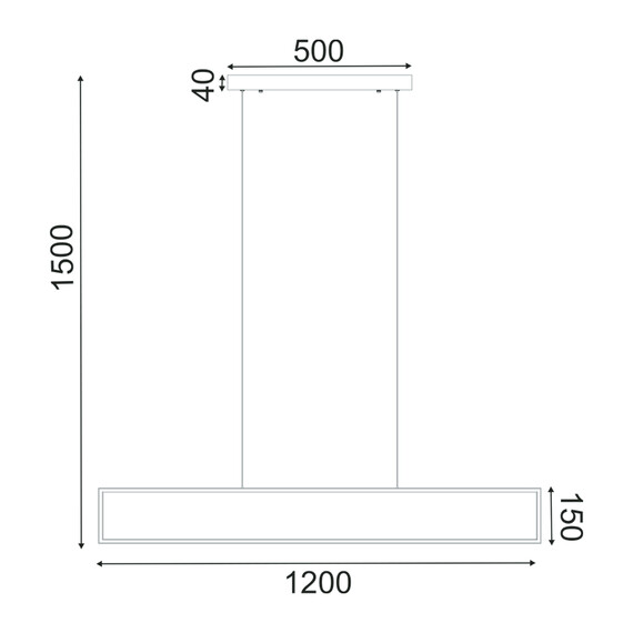 LED Полилей AELIA PN30LEDPBK Aca Lighting 32W 3000K | Osvetlenieto.bg