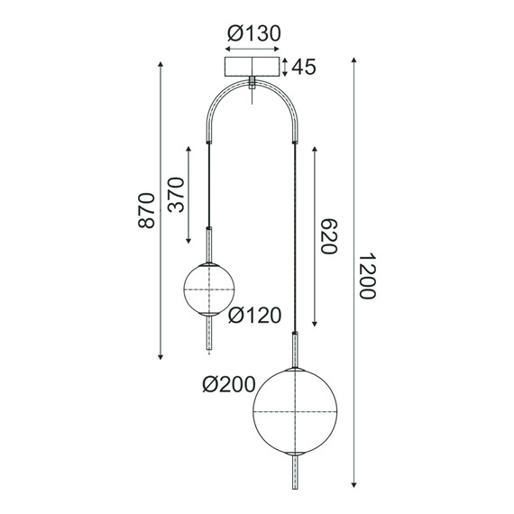 LED Полилей AMELIA TNK323LED11P Aca Lighting 11W 3000K | Osvetlenieto.bg