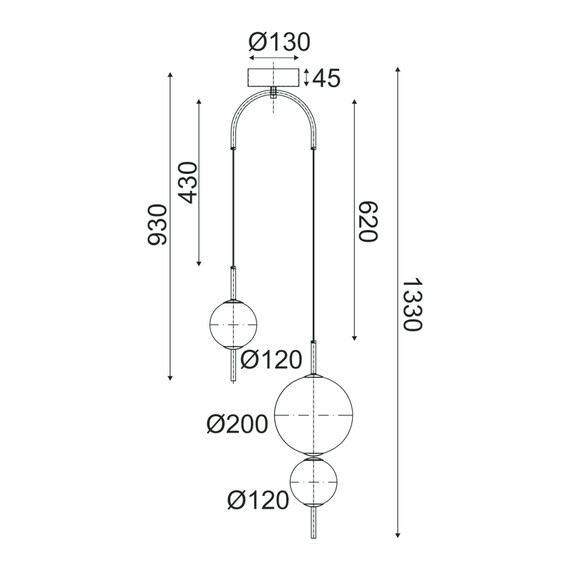 LED Полилей AMELIA TNK323LED15P Aca Lighting 15W 3000K | Osvetlenieto.bg