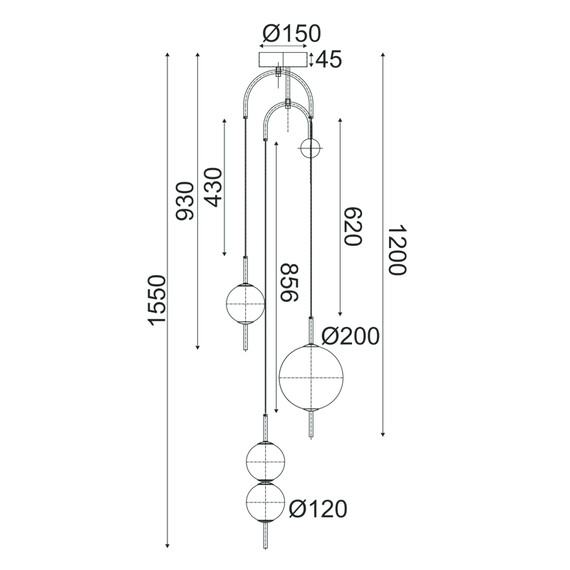 LED Полилей AMELIA TNK323LED19P Aca Lighting 19W 3000K | Osvetlenieto.bg