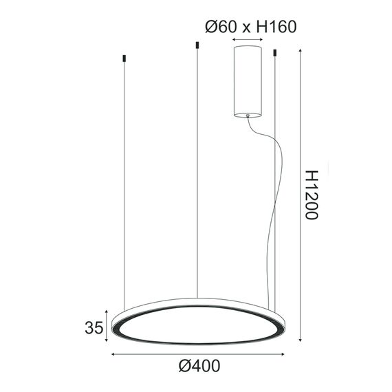 LED Полилей HARMONY BR97LEDP40BK Aca Lighting 36W 3000K | Osvetlenieto.bg LED Полилей HARMONY BR97LEDP40BK Aca Lighting 36W 3000K | Osvetlenieto.bg
