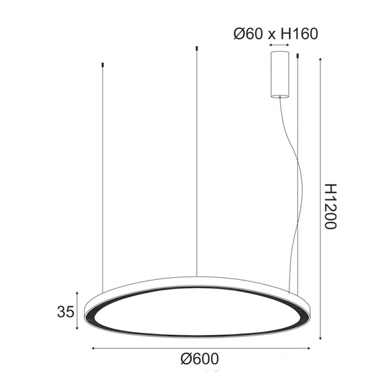 LED Полилей HARMONY BR97LEDP60GD Aca Lighting 54W 3000K | Osvetlenieto.bg