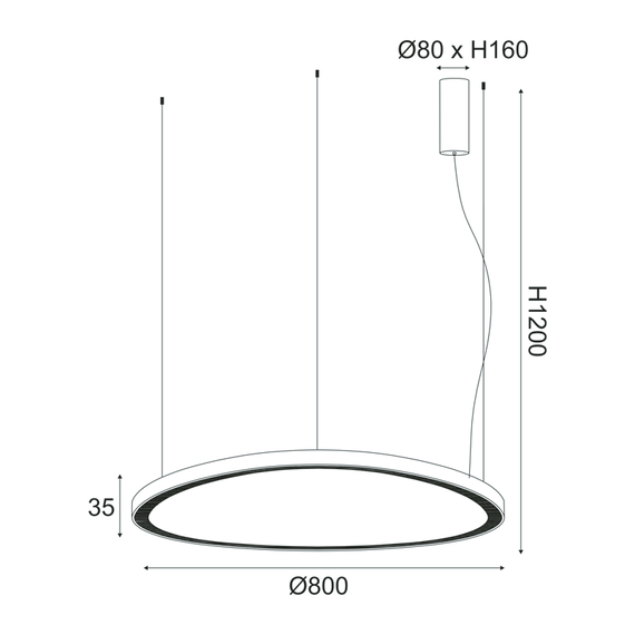 LED Полилей HARMONY BR97LEDP80GD Aca Lighting 74W 3000K | Osvetlenieto.bg
