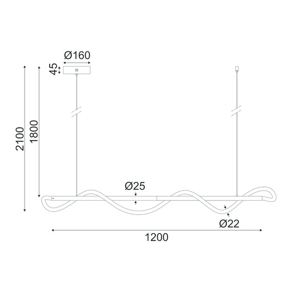 LED Полилей KYMA ZM36LEDP120BK Aca Lighting 36W 3000K | Osvetlenieto.bg